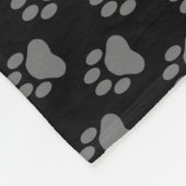 Patroon zwart en grijs verf fleece deken (Hoek)