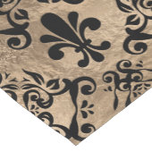 patroon zwart op goud korte tafelloper (Hoek)