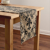 patroon zwart op goud korte tafelloper (Voorbeeld)