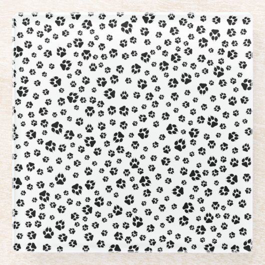 Patroon zwart-wit afdrukken glazen onderzetter (Voorkant)