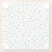 Patroon zwart-wit afdrukken glazen onderzetter (Achterkant)