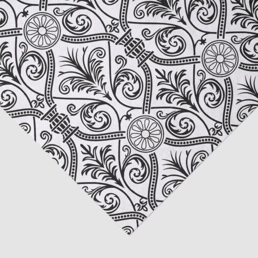 patroon zwart zwart, decostijl zwart wit tissuepapier (Detail)