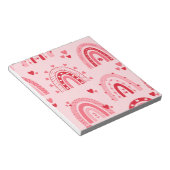 Patroonachtergrond Valentijn 2023 met hartliefde Notitieblok (Schuin)