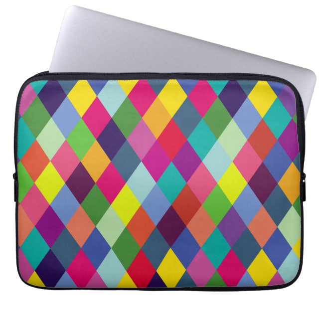 Patroonachtige Mode Kleurrijk - Moderne lenteships Laptop Sleeve (Voorkant)