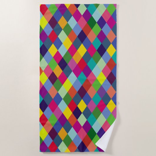 Patroonachtige Mode Kleurrijk - Moderne lenteships Strandlaken (Voorkant)