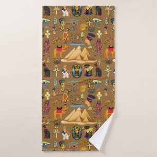 Patroonantensymbool in Egyptisch Hieroglyphic Badhanddoek