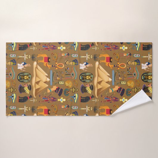 Patroonantensymbool in Egyptisch Hieroglyphic Badhanddoek (Badhanddoek)