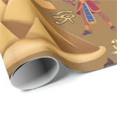 Patroonantensymbool in Egyptisch Hieroglyphic Cadeaupapier (Rol Hoek)