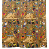 Patroonantensymbool in Egyptisch Hieroglyphic Douchegordijn (Voorkant)