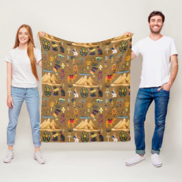 Patroonantensymbool in Egyptisch Hieroglyphic Fleece Deken