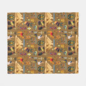 Patroonantensymbool in Egyptisch Hieroglyphic Fleece Deken (Voorkant (Horizontaal))