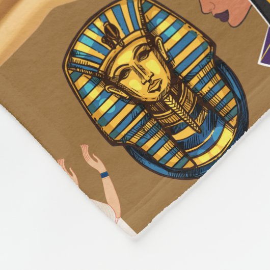Patroonantensymbool in Egyptisch Hieroglyphic Fleece Deken (Hoek)