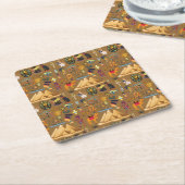 Patroonantensymbool in Egyptisch Hieroglyphic Kartonnen Onderzetters (Schuin)