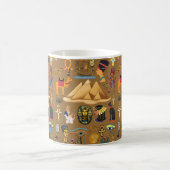 Patroonantensymbool in Egyptisch Hieroglyphic Koffiemok (Center)