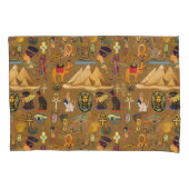 Patroonantensymbool in Egyptisch Hieroglyphic Kussensloop (Voorkant-Links)