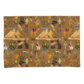 Patroonantensymbool in Egyptisch Hieroglyphic Kussensloop (Voorkant-Rechts)