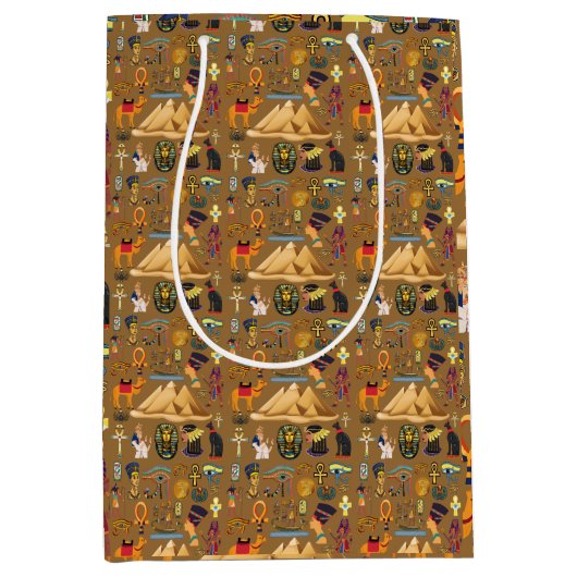 Patroonantensymbool in Egyptisch Hieroglyphic Medium Cadeauzakje (Voorkant)