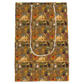 Patroonantensymbool in Egyptisch Hieroglyphic Medium Cadeauzakje (Achterkant)