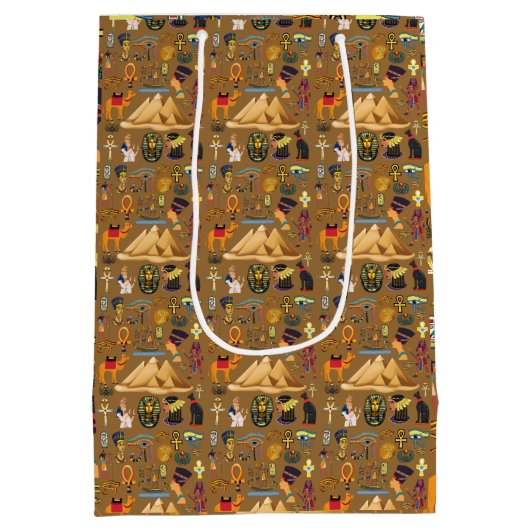 Patroonantensymbool in Egyptisch Hieroglyphic Medium Cadeauzakje (Achterkant)