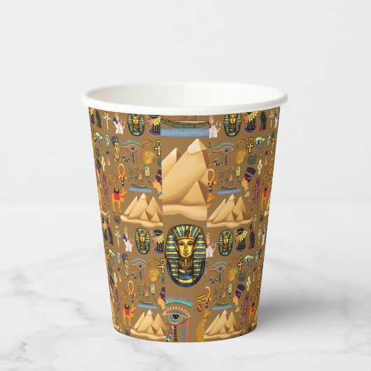 Patroonantensymbool in Egyptisch Hieroglyphic Papieren Bekers (Links)