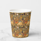 Patroonantensymbool in Egyptisch Hieroglyphic Papieren Bekers (Voorkant)