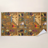 Patroonantensymbool in Egyptisch Hieroglyphic Strandlaken (Voorkant)