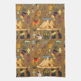 Patroonantensymbool in Egyptisch Hieroglyphic Theedoek