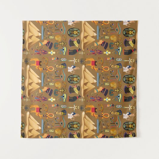 Patroonantensymbool in Egyptisch Hieroglyphic Wandkleed (Voorkant (horizontaal))