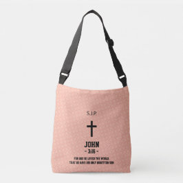 Patroonbijbelcitaat hoofdstuk en vers Christelijk Crossbody Tas