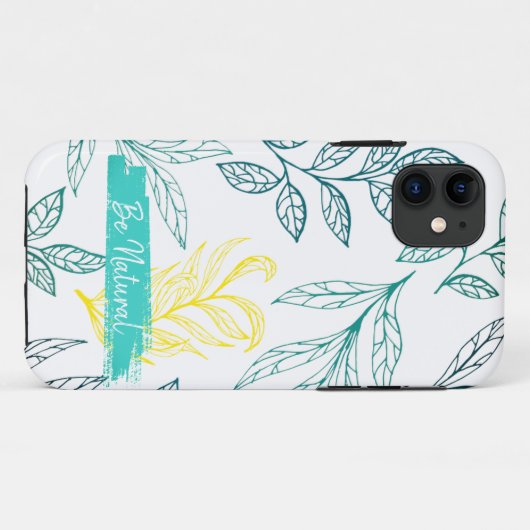 Patroonbladeren foliage iPhone draagtas Case-Mate iPhone Case (Achterkant (horizontaal))