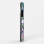 Patroonblauw bloemen iPhone Case (Achterkant/rechts)