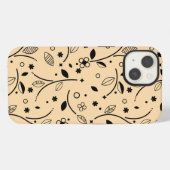 Patroonbloemen iPhone Hoesje (Achterkant horizontaal)
