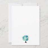 Patroonboom Familie Reünie Blauw Groen Uitnodiging (Achterkant)