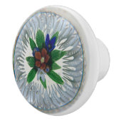 patrooncentrum rode bloem keramische knop (Rechts)