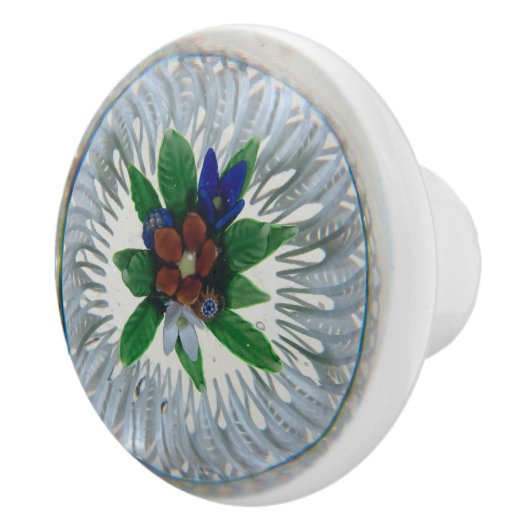 patrooncentrum rode bloem keramische knop (Rechts)