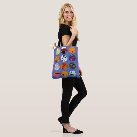 Patrooncirkels ontwerp #3 tote bag (Op model)