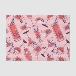 Patrooncocktail en drinken voor feestjes tissuepapier