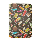 Patrooncocktail en lange drink, cocktailbar badmat (Voorkant Verticaal)