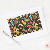 Patrooncocktail en lange drink, cocktailbar rechthoekige sticker (Envelop)