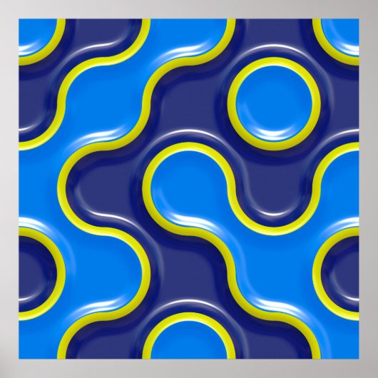 Patrooncurve ontwerp naadloos poster (Voorkant)