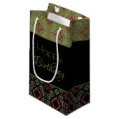 Patroondetails met Bourgondië Klein Cadeauzakje (Voorkant Gekanteld)