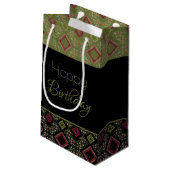 Patroondetails met Bourgondië Klein Cadeauzakje (Achterkant Gekanteld)