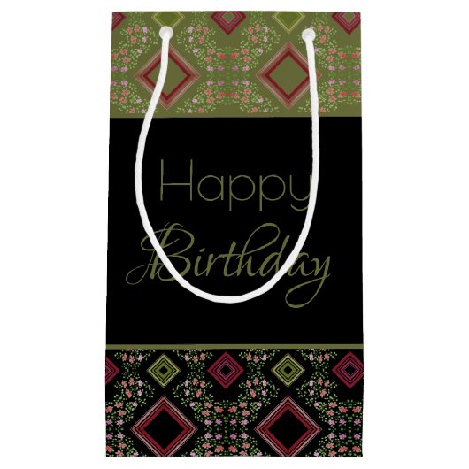 Patroondetails met Bourgondië Klein Cadeauzakje (Voorkant)