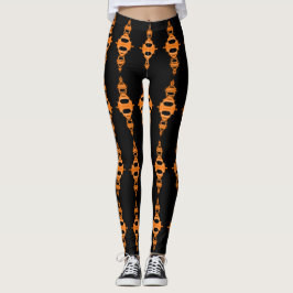 Patroondividers 03 Sinaasappel boven zwart, minder Leggings