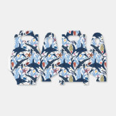 Patroondoos voor strandhaaien bedankdoosjes (Uitgevouwen)