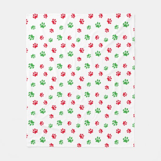 Patroonfeestdag voor rode en groene verf fleece deken (Voorkant)