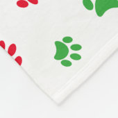 Patroonfeestdag voor rode en groene verf fleece deken (Hoek)