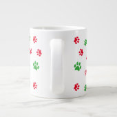 Patroonfeestdag voor rode en groene verf grote koffiekop (Achterkant)