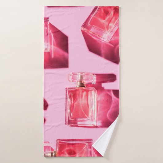 Patroonflessen van vrouwelijke parfum badhanddoek (Badhanddoek)