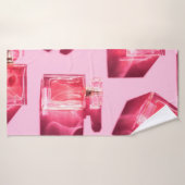 Patroonflessen van vrouwelijke parfum badhanddoek (Badhanddoek)